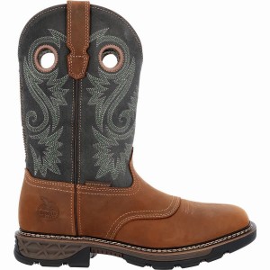 Botte Travail Georgia Boot Carbo-Tec FLX Imperméables Pull-on Homme Marron | FKRGIVE-28