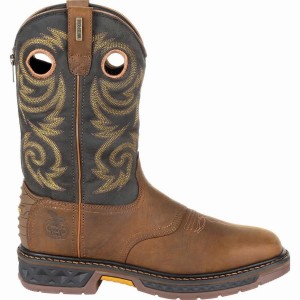 Botte Travail Georgia Boot Carbo-Tec LT Imperméables Pull-On Homme Marron | UXMLHPB-08