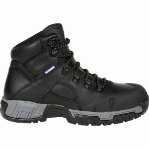 Botte Travail Georgia Boot Michelin® HydroEdge Steel Embout Puncture-Resistant Imperméables Homme Noir | FIRWSLD-82