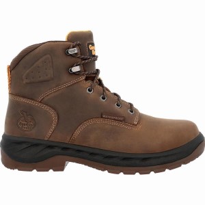 Botte Travail Georgia Boot OT Imperméables Homme Marron | ZLHPTIX-97