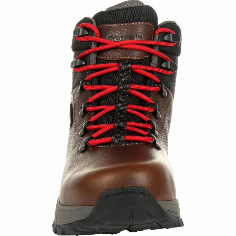 Botte Randonnée Georgia Boot Eagle Trail Alloy Embout Imperméables Homme Marron | HXNEBOM-59