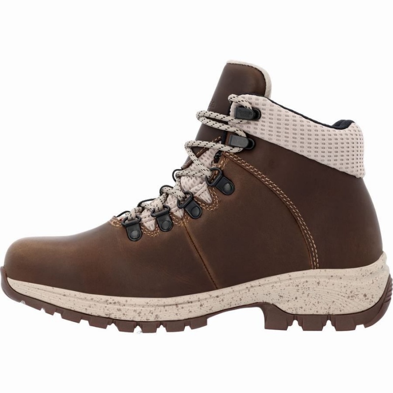 Botte Randonnée Georgia Boot Eagle Trail Alloy Embout Imperméables Femme Marron Foncé | CMDNRHW-63