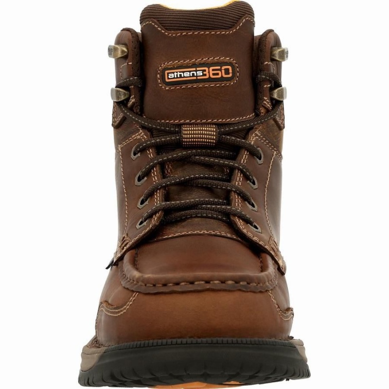 Botte Travail Georgia Boot Athens 360 Imperméables Homme Marron | DQTISER-47