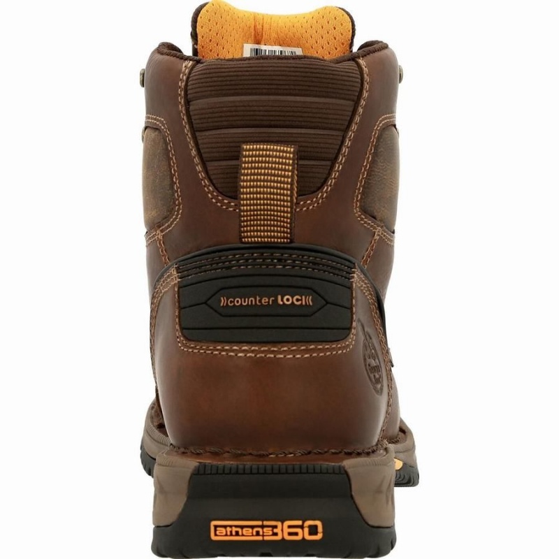 Botte Travail Georgia Boot Athens 360 Imperméables Homme Marron | DQTISER-47