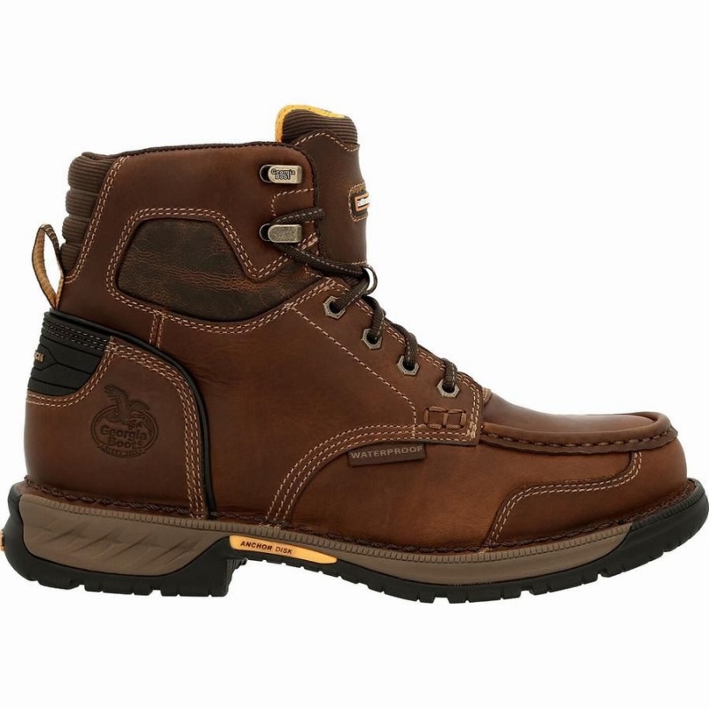 Botte Travail Georgia Boot Athens 360 Imperméables Homme Marron | DQTISER-47