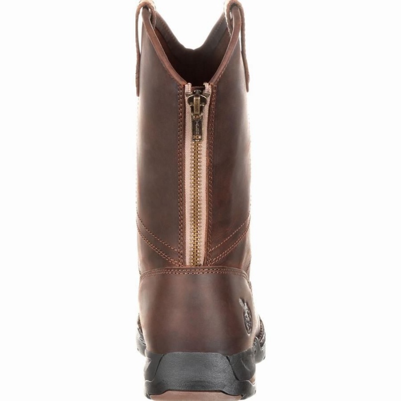 Botte Travail Georgia Boot Athens Pull-On Homme Marron | VTABMQW-51