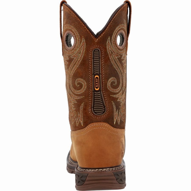 Botte Travail Georgia Boot Carbo-Tec FLX Alloy Embout Imperméables Pull-on Homme Marron | BONPJUG-65