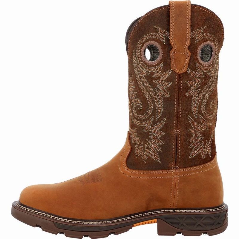 Botte Travail Georgia Boot Carbo-Tec FLX Alloy Embout Imperméables Pull-on Homme Marron | BONPJUG-65