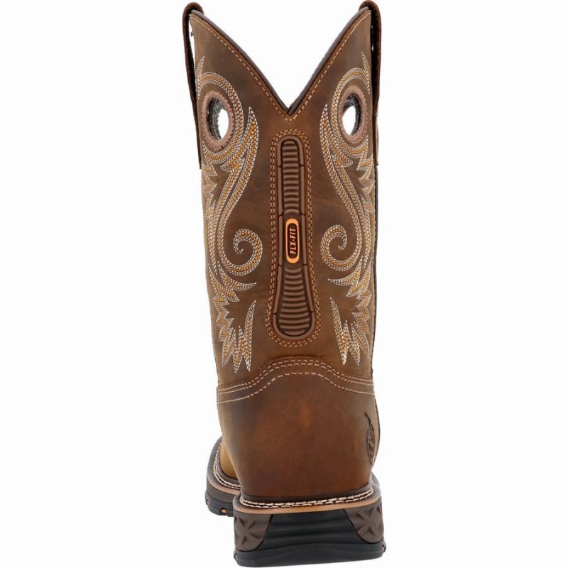 Botte Travail Georgia Boot Carbo-Tec FLX Alloy Embout Imperméables Pull-on Homme Marron | EMYVUOS-24