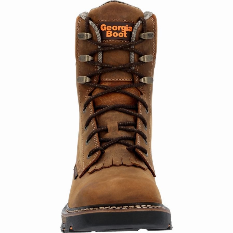 Botte Travail Georgia Boot Carbo-Tec FLX Imperméables Lacer Homme Marron | VKXYDIP-45