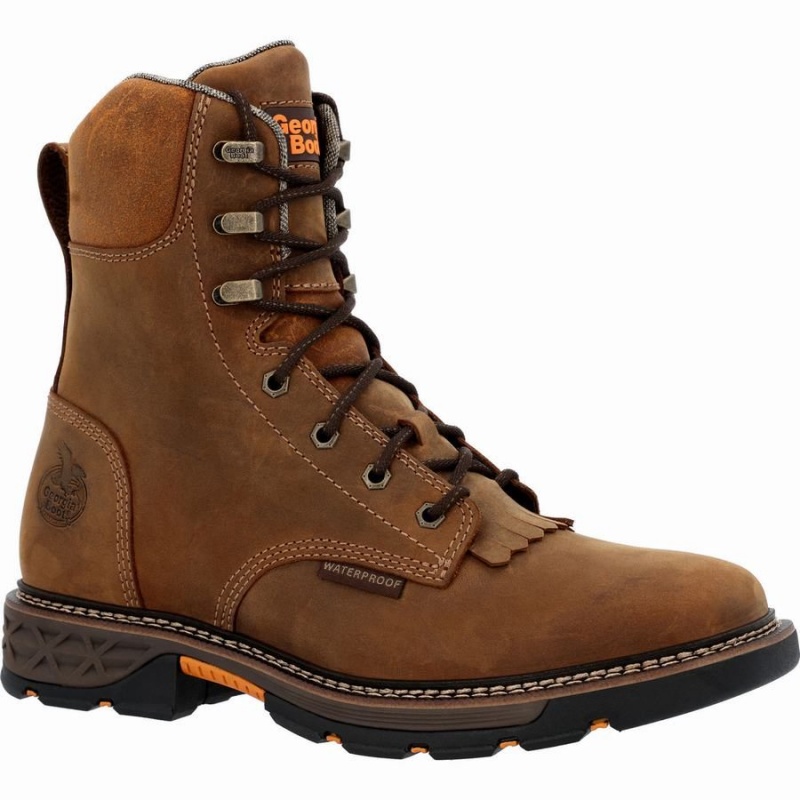 Botte Travail Georgia Boot Carbo-Tec FLX Imperméables Lacer Homme Marron | VKXYDIP-45