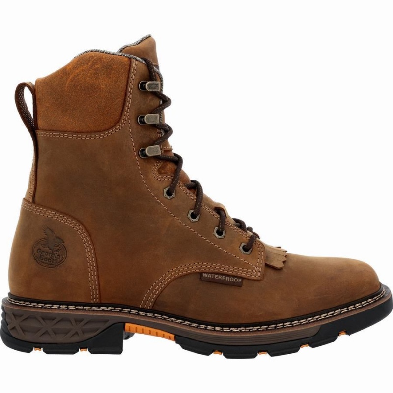 Botte Travail Georgia Boot Carbo-Tec FLX Imperméables Lacer Homme Marron | VKXYDIP-45