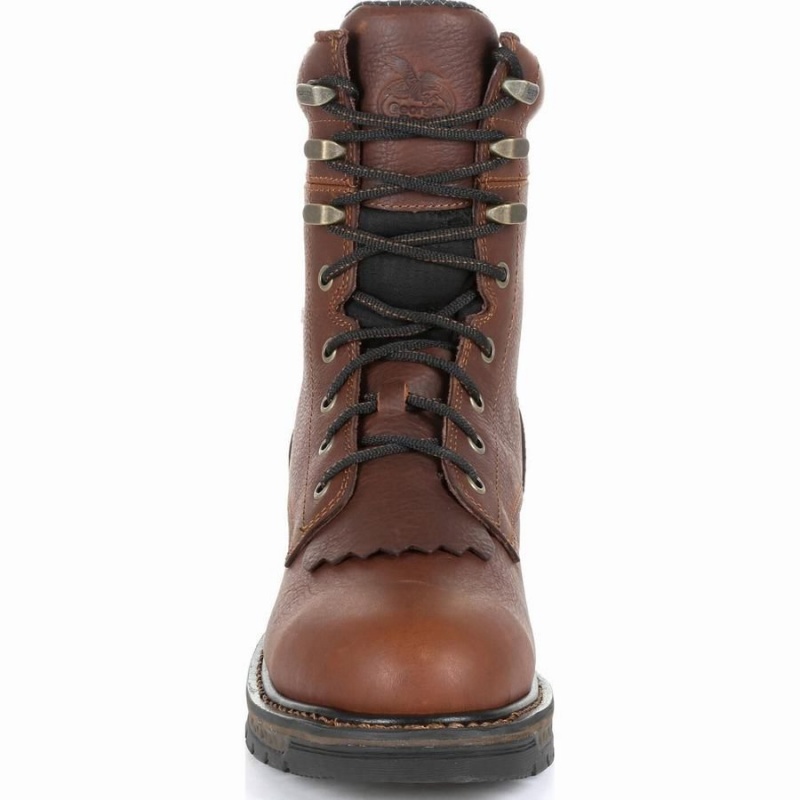 Botte Travail Georgia Boot Carbo-Tec LT Imperméables Lacer Homme Marron | SQGWMNP-31