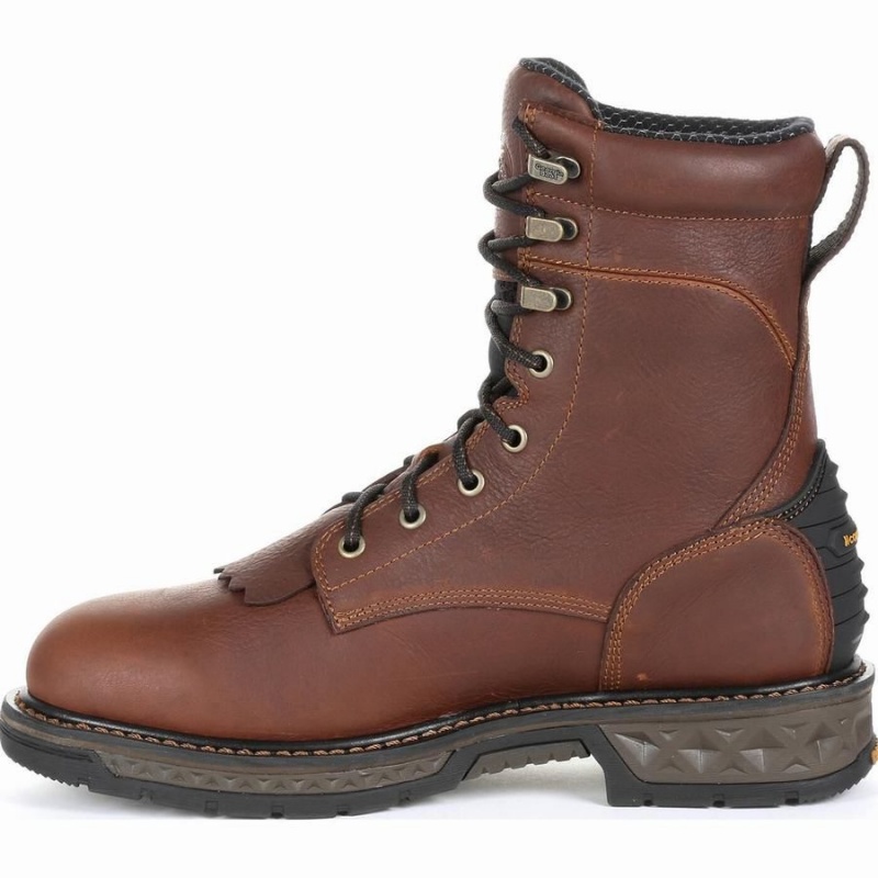 Botte Travail Georgia Boot Carbo-Tec LT Imperméables Lacer Homme Marron | SQGWMNP-31