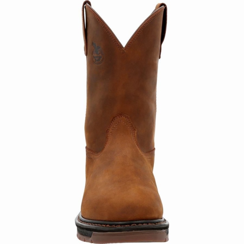 Botte Travail Georgia Boot Carbo-Tec LT Pull-On Homme Marron | NFCIYEO-29