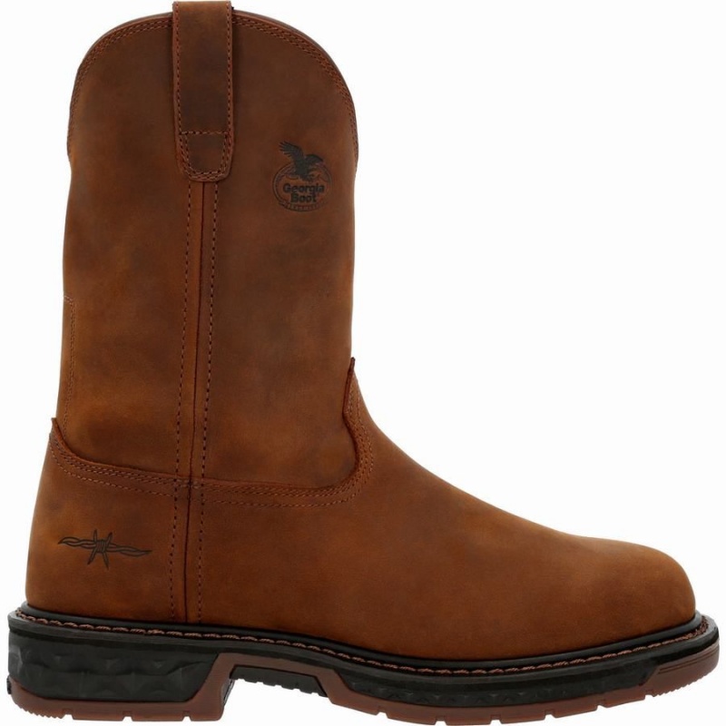 Botte Travail Georgia Boot Carbo-Tec LT Pull-On Homme Marron | NFCIYEO-29