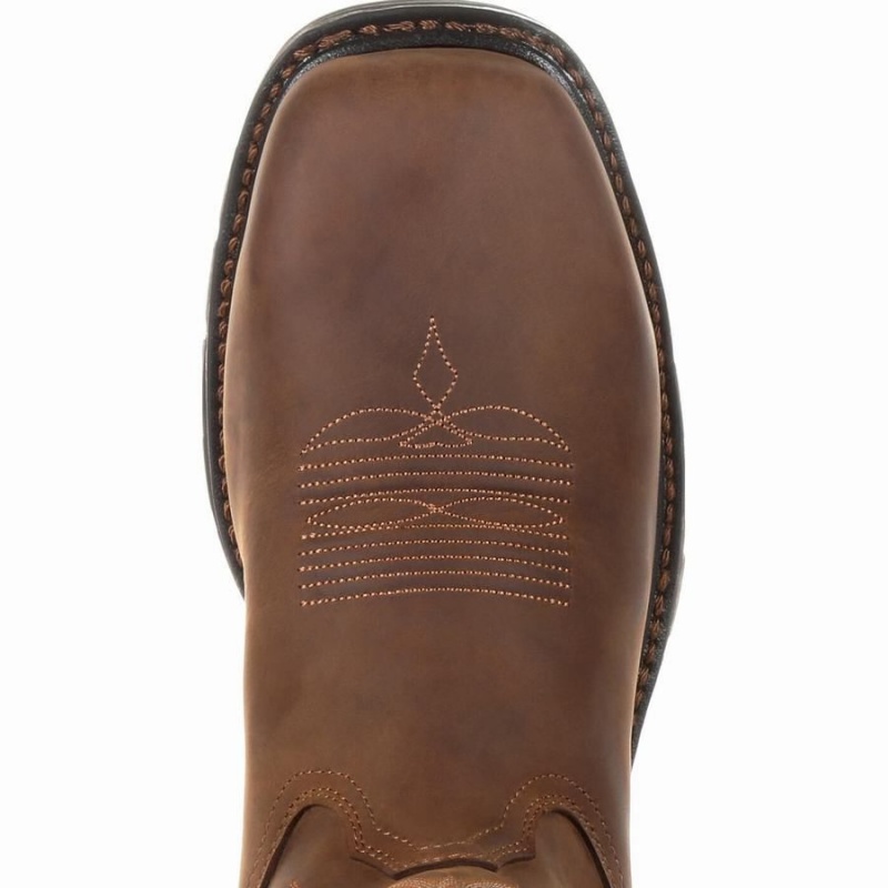 Botte Travail Georgia Boot Carbo-Tec LT Steel Embout Imperméables Pull On Homme Marron | OHLUDIF-51