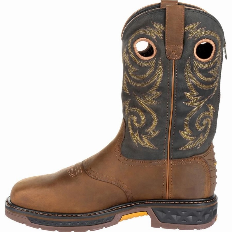 Botte Travail Georgia Boot Carbo-Tec LT Steel Embout Imperméables Pull On Homme Marron | AZPLOMQ-20