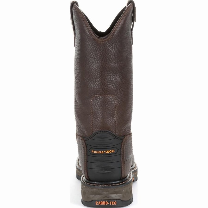 Botte Travail Georgia Boot Carbo-Tec LT Steel Embout Imperméables Pull-On Homme Marron | FRQZMUE-24