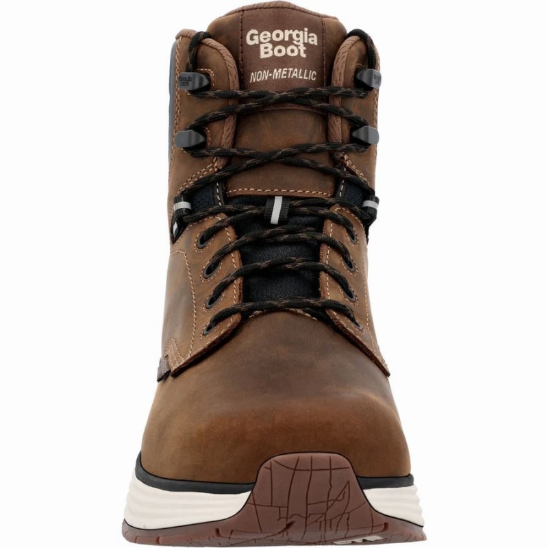 Botte Travail Georgia Boot DuraBlend Sport Imperméables Homme Marron | MJAWGHK-86