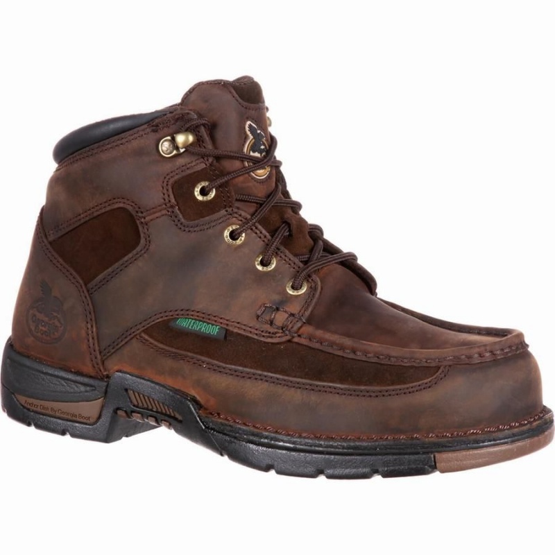 Botte Travail Georgia Boot Georgia Athens Imperméables Homme Marron | BWZGJOL-78