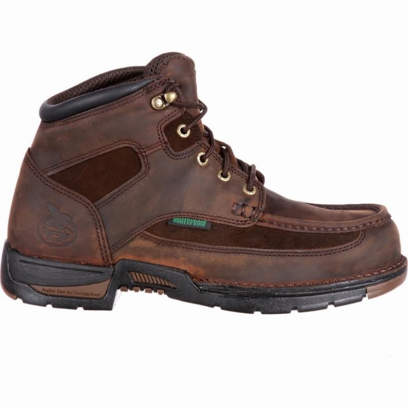 Botte Travail Georgia Boot Georgia Athens Imperméables Homme Marron | BWZGJOL-78