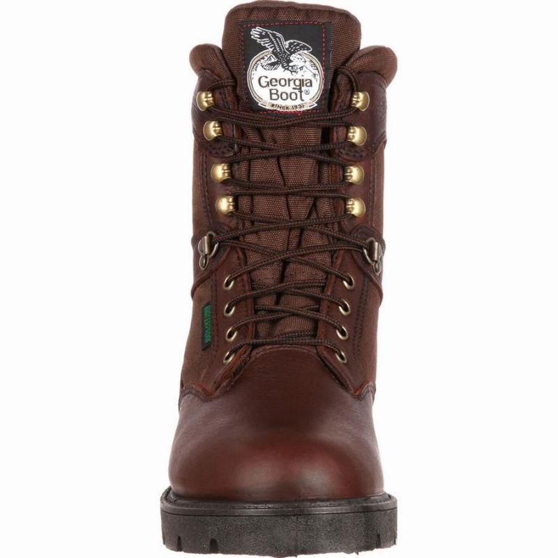 Botte Travail Georgia Boot Homeland Imperméables Homme Marron | USLAVHX-70