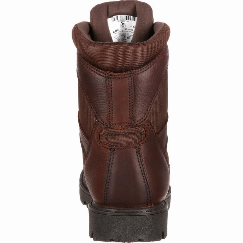 Botte Travail Georgia Boot Homeland Imperméables Homme Marron | USLAVHX-70