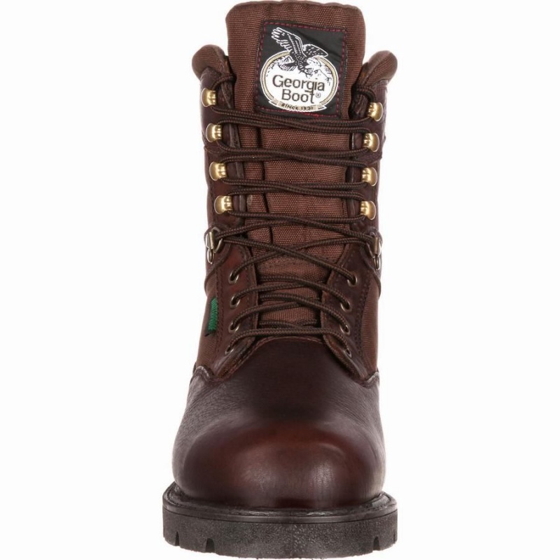 Botte Travail Georgia Boot Homeland Imperméables 600G Insulated Homme Marron | NHRVOZI-86