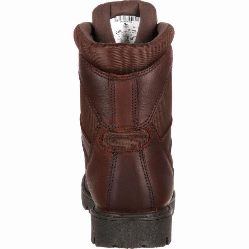 Botte Travail Georgia Boot Homeland Steel Embout Imperméables Homme Marron | WXSQLMF-39