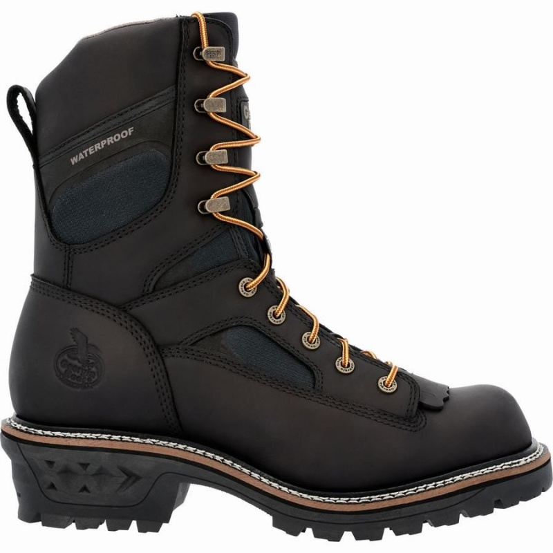 Botte Travail Georgia Boot LTX Logger Imperméables Homme Noir | IDNAMPT-47