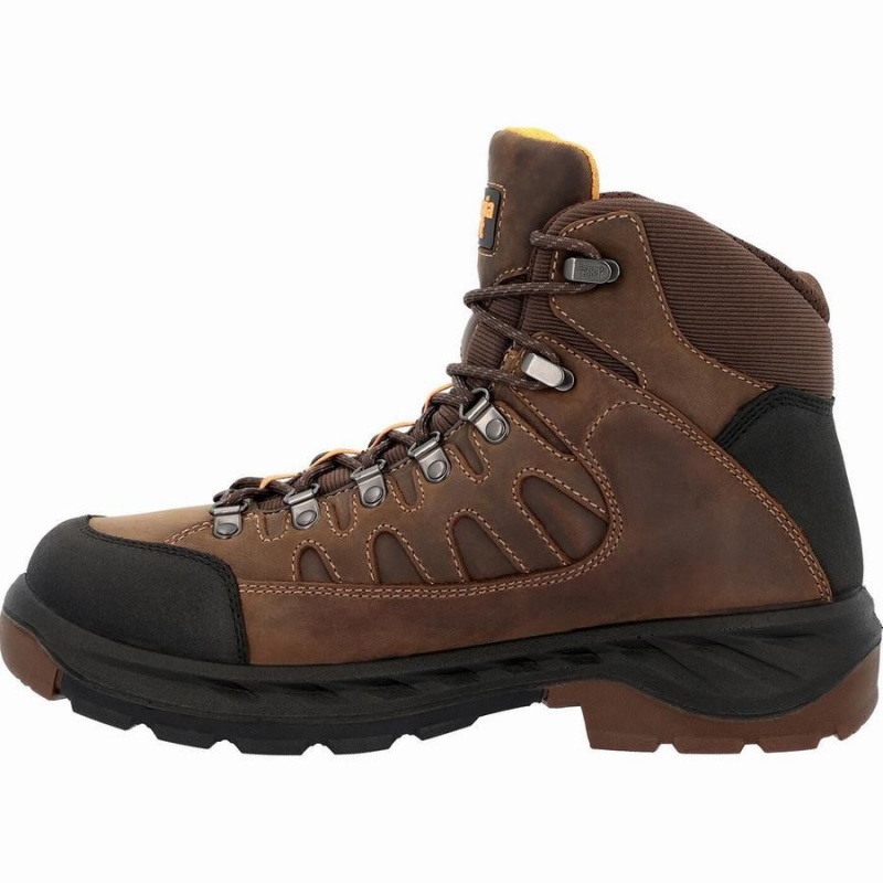 Botte Travail Georgia Boot OT Imperméables Homme Marron | YWSNPIE-25