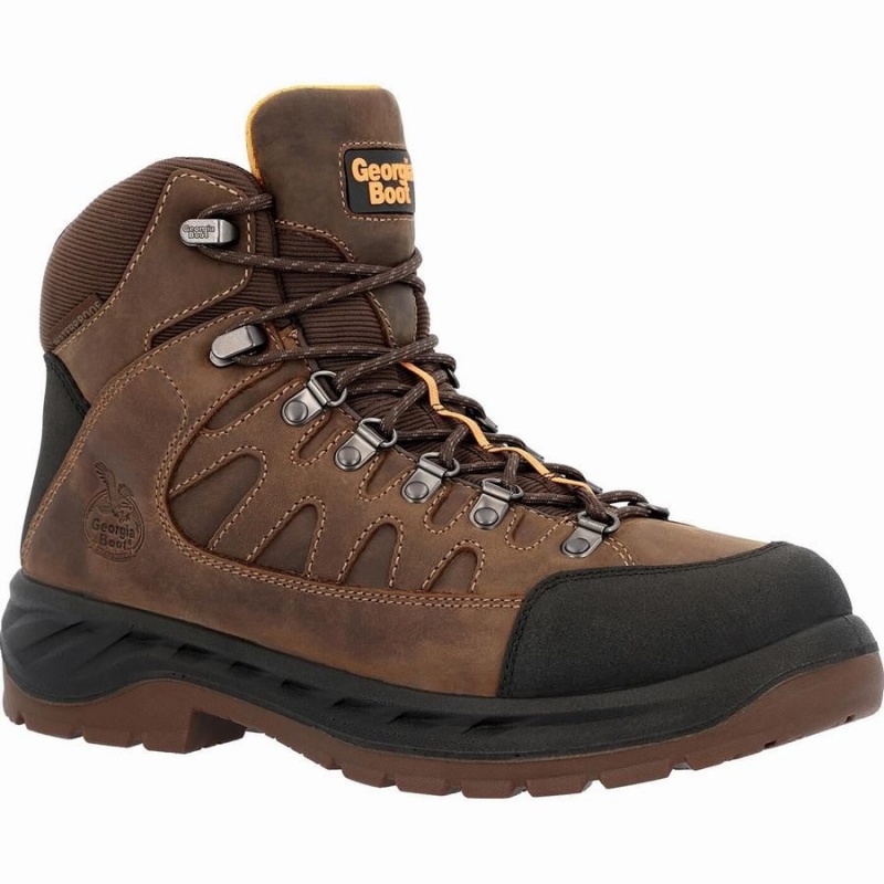 Botte Travail Georgia Boot OT Imperméables Homme Marron | YWSNPIE-25