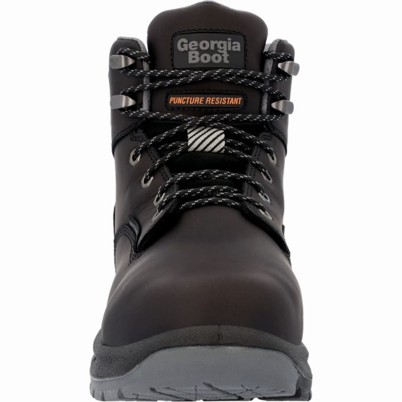 Botte Travail Georgia Boot OT Internal Metatarsal Alloy Embout Puncture Resistant Homme Noir | VCFPBSM-14