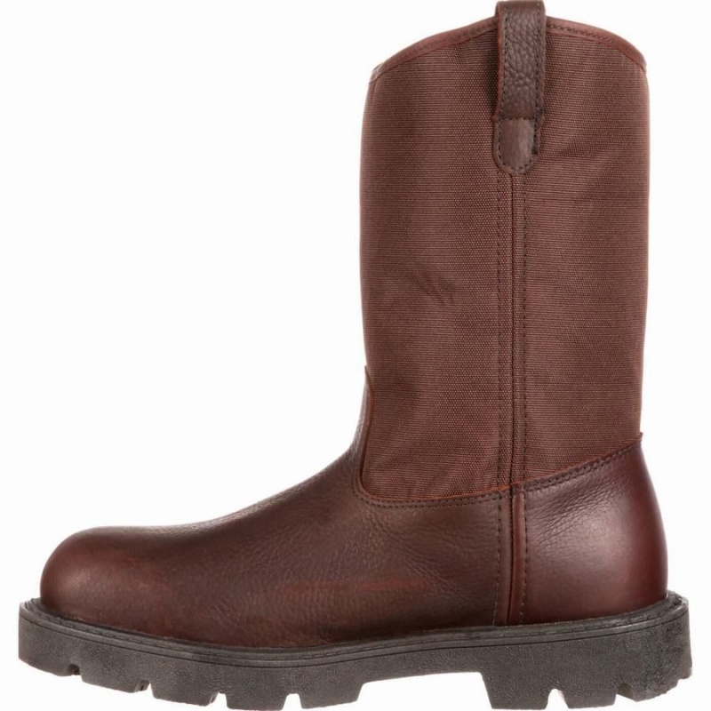 Bottes Caoutchouc Georgia Boot Homeland Steel Embout Imperméables Homme Marron | AYFUMXG-79