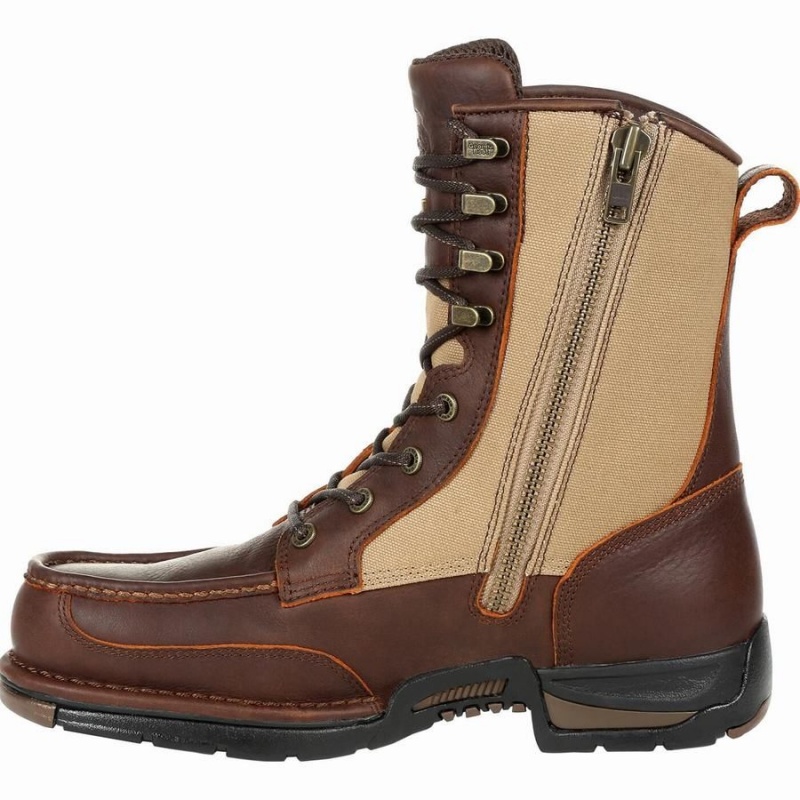 Bottes Imperméables Georgia Boot Athens Side-Zip Upland Homme Marron | EGJTKQX-57