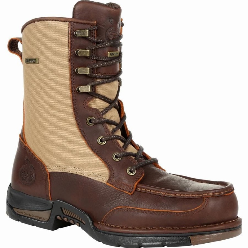 Bottes Imperméables Georgia Boot Athens Side-Zip Upland Homme Marron | EGJTKQX-57