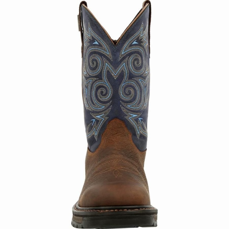 Bottes Imperméables Georgia Boot Carbo-Tec LT Pull On Homme Marron Bleu Marine | KPEVTWL-69