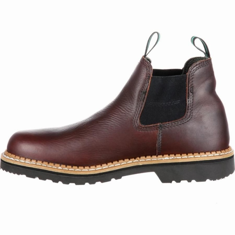 Bottes Imperméables Georgia Boot Georgia Giant High Romeo Steel Embout Homme Marron | CVDJELR-52