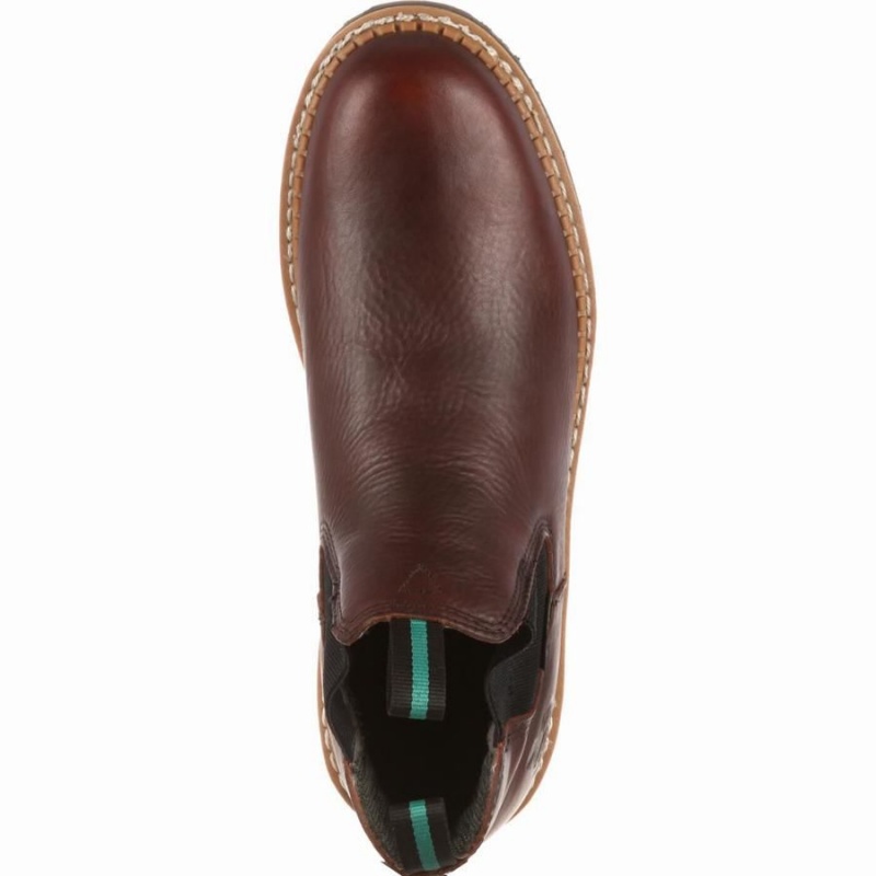 Bottes Imperméables Georgia Boot Georgia Giant High Romeo Steel Embout Homme Marron | CVDJELR-52