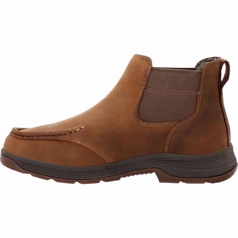 Bottines Chelsea Georgia Boot Athens SuperLyte Imperméables Travail Homme Marron | SCTPXIN-58