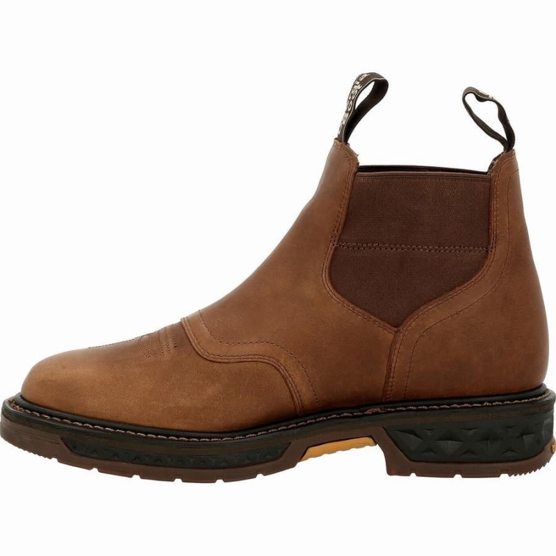 Bottines Chelsea Georgia Boot Carbo-Tec LT Imperméables Travail Homme Marron | GTAQOHB-76