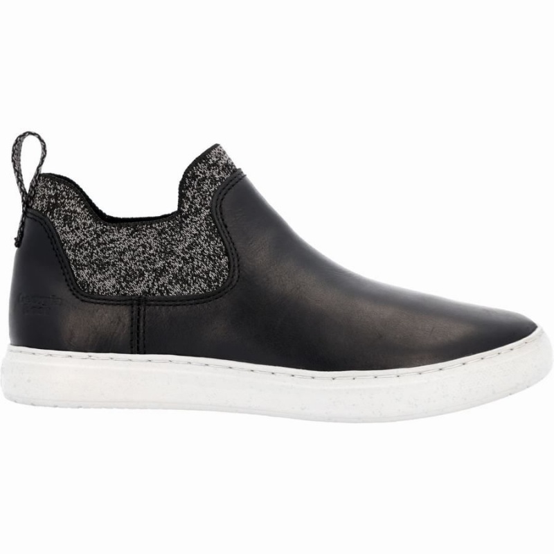 Chaussure Slip On Georgia Boot LiteStyle Knit Romeo Femme Noir | DFUINAY-62