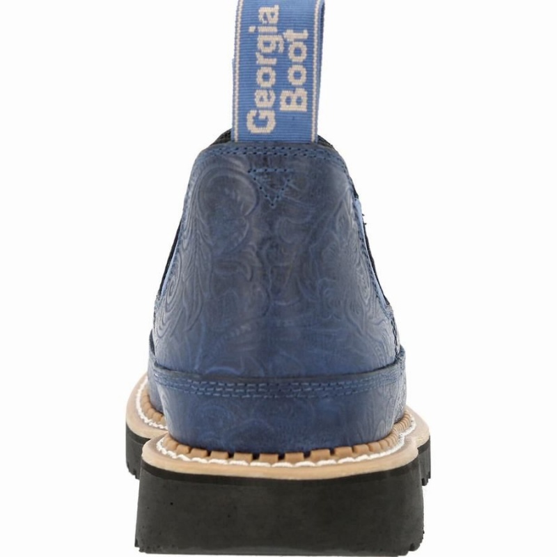 Chaussure Travail Georgia Boot Marbeled Denim Romeo Femme Bleu | OCLWHZD-45